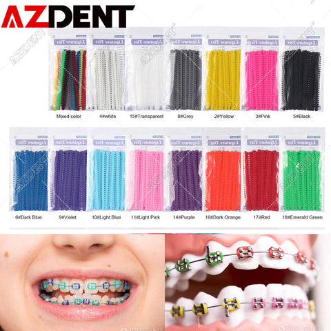 Image of 1000pcs=20sticks Dental Orthodontic Ligature Ties Elastic Rubber