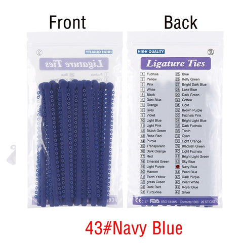 Image of 1000pcs=20sticks Dental Orthodontic Ligature Ties Elastic Rubber