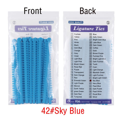 Image of 1000pcs=20sticks Dental Orthodontic Ligature Ties Elastic Rubber