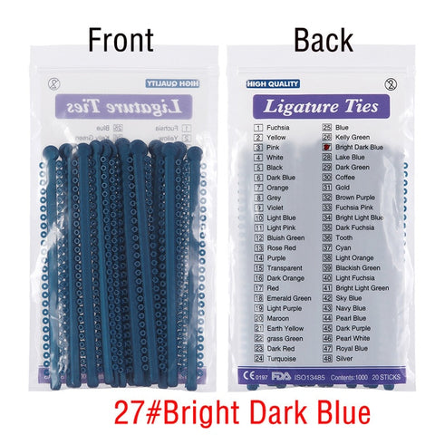 Image of 1000pcs=20sticks Dental Orthodontic Ligature Ties Elastic Rubber