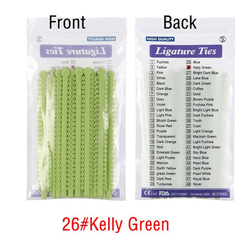 Image of 1000pcs=20sticks Dental Orthodontic Ligature Ties Elastic Rubber