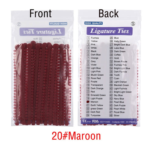 Image of 1000pcs=20sticks Dental Orthodontic Ligature Ties Elastic Rubber