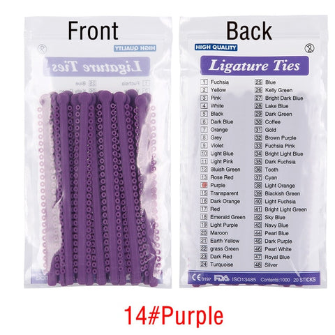 Image of 1000pcs=20sticks Dental Orthodontic Ligature Ties Elastic Rubber