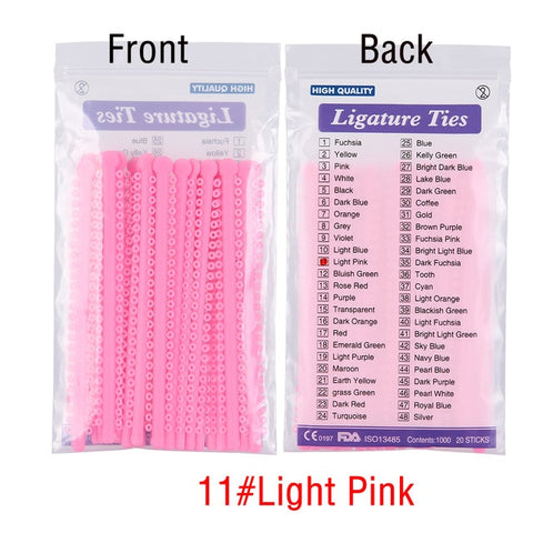 Image of 1000pcs=20sticks Dental Orthodontic Ligature Ties Elastic Rubber