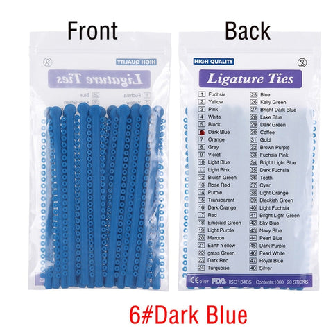 Image of 1000pcs=20sticks Dental Orthodontic Ligature Ties Elastic Rubber