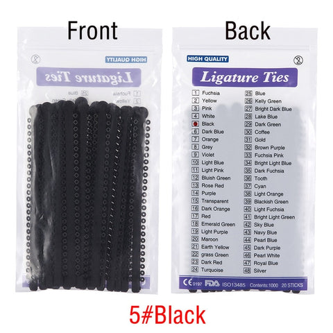 Image of 1000pcs=20sticks Dental Orthodontic Ligature Ties Elastic Rubber