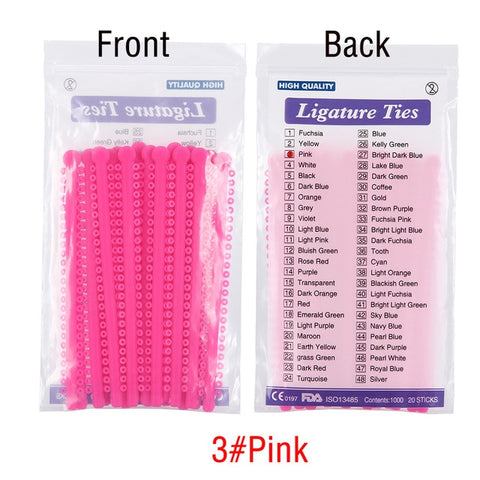 Image of 1000pcs=20sticks Dental Orthodontic Ligature Ties Elastic Rubber