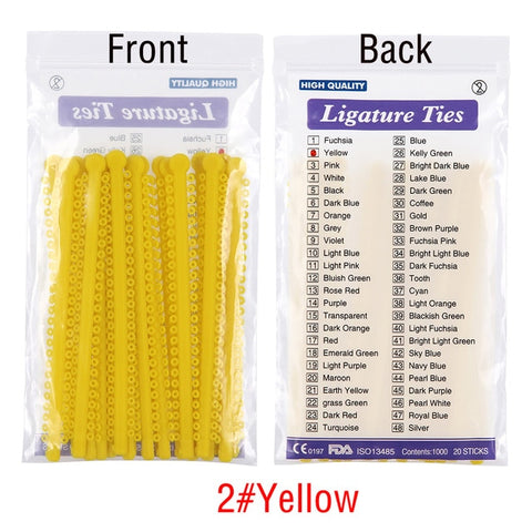 Image of 1000pcs=20sticks Dental Orthodontic Ligature Ties Elastic Rubber