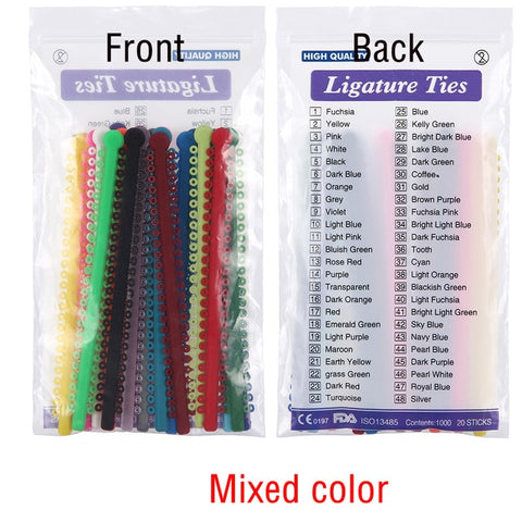 Image of 1000pcs=20sticks Dental Orthodontic Ligature Ties Elastic Rubber