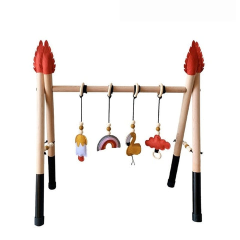 Image of 1Set Nordic Style Baby Gym Play Nursery Sensory Ring-pull