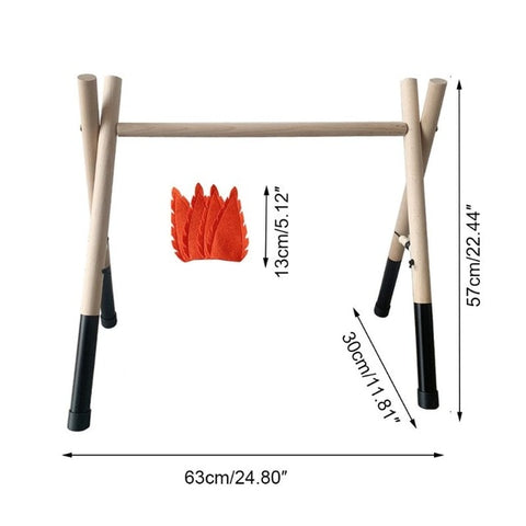 Image of 1Set Nordic Style Baby Gym Play Nursery Sensory Ring-pull