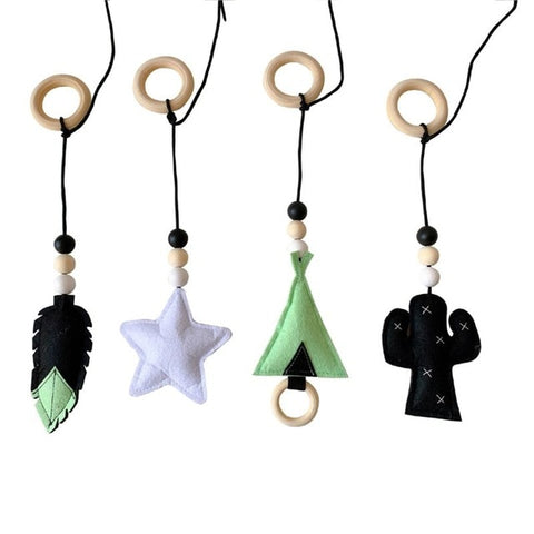 Image of 1Set Nordic Style Baby Gym Play Nursery Sensory Ring-pull