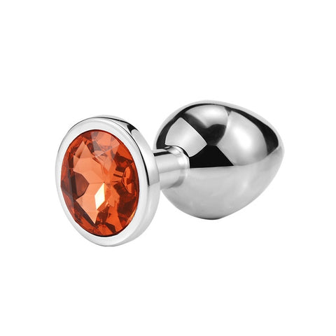 Image of Colorful 1pcs Stainless Steel Metal Anal Plug Booty Beads Crystal Jewelry Butt Plug For Women Man