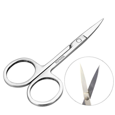 Image of Stainless Steel Small nail tools Eyebrow Nose Hair Scissors