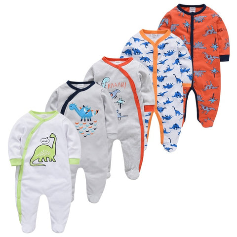 Image of 5pcs Sleepers Baby Pyjamas Newborn Girl Boy