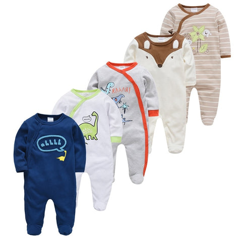 Image of 5pcs Sleepers Baby Pyjamas Newborn Girl Boy