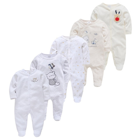 Image of 5pcs Sleepers Baby Pyjamas Newborn Girl Boy