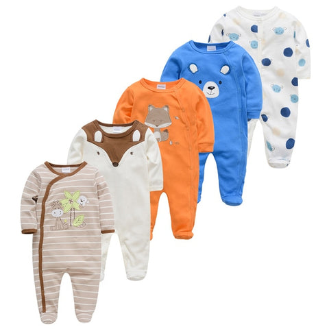 Image of 5pcs Sleepers Baby Pyjamas Newborn Girl Boy