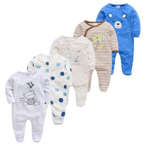 Image of 5pcs Sleepers Baby Pyjamas Newborn Girl Boy