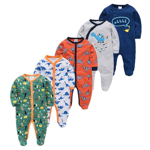 Image of 5pcs Sleepers Baby Pyjamas Newborn Girl Boy