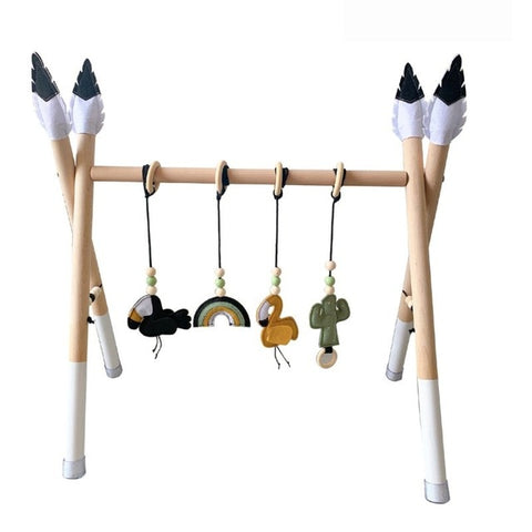 Image of 1Set Nordic Style Baby Gym Play Nursery Sensory Ring-pull