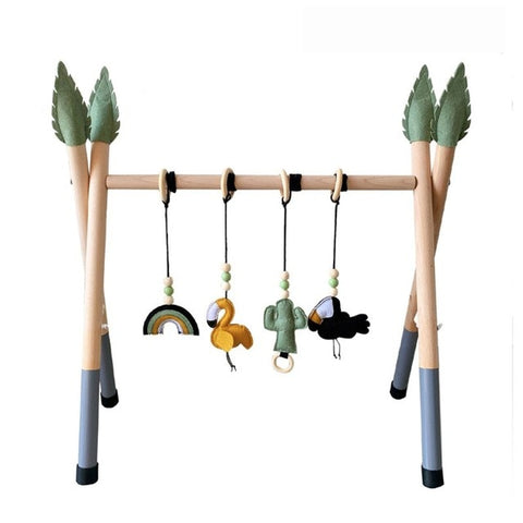 Image of 1Set Nordic Style Baby Gym Play Nursery Sensory Ring-pull