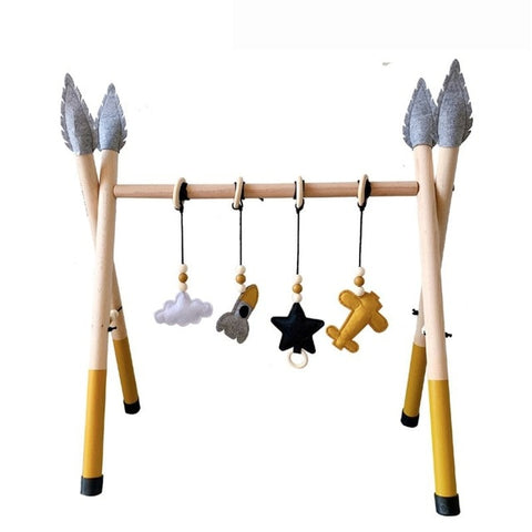 Image of 1Set Nordic Style Baby Gym Play Nursery Sensory Ring-pull