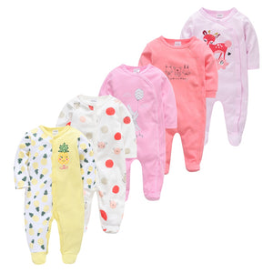 5pcs Sleepers Baby Pyjamas Newborn Girl Boy