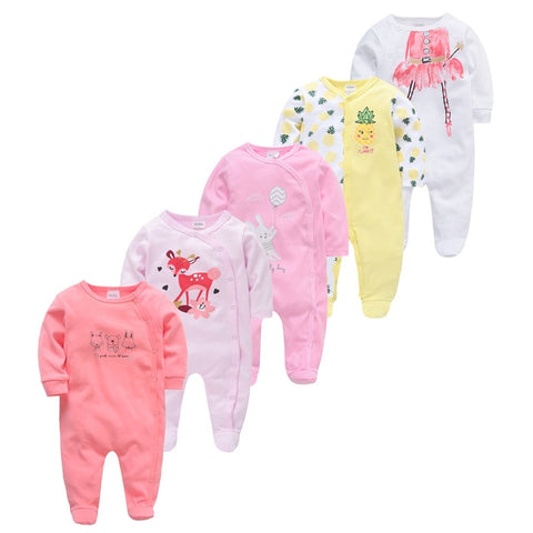 Image of 5pcs Sleepers Baby Pyjamas Newborn Girl Boy