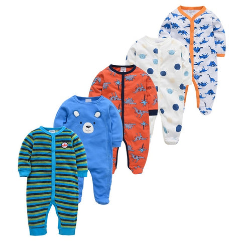 Image of 5pcs Sleepers Baby Pyjamas Newborn Girl Boy