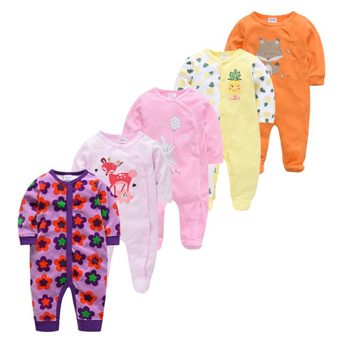 Image of 5pcs Sleepers Baby Pyjamas Newborn Girl Boy