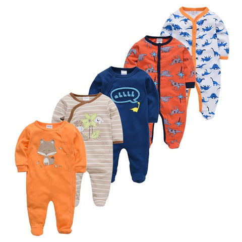 Image of 5pcs Sleepers Baby Pyjamas Newborn Girl Boy