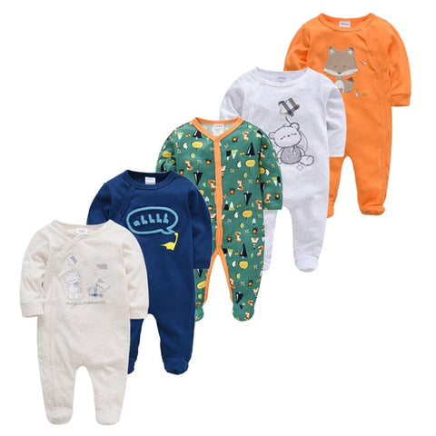 Image of 5pcs Sleepers Baby Pyjamas Newborn Girl Boy