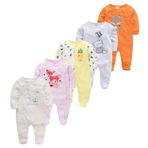 Image of 5pcs Sleepers Baby Pyjamas Newborn Girl Boy