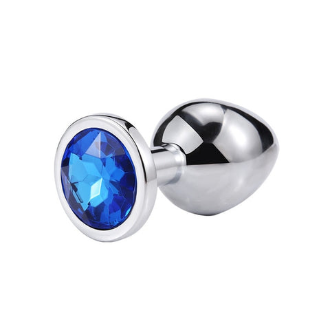 Image of Colorful 1pcs  Stainless Steel Metal Anal Plug Booty Beads Crystal Jewelry Butt Plug For Women Man