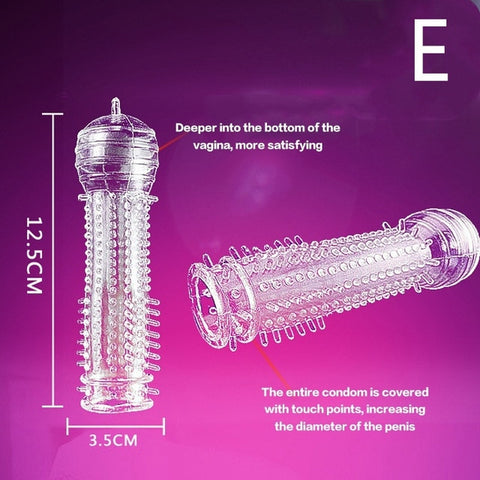 Image of Extension Reusable Condom Penis Sleeve Male Enlargement Time