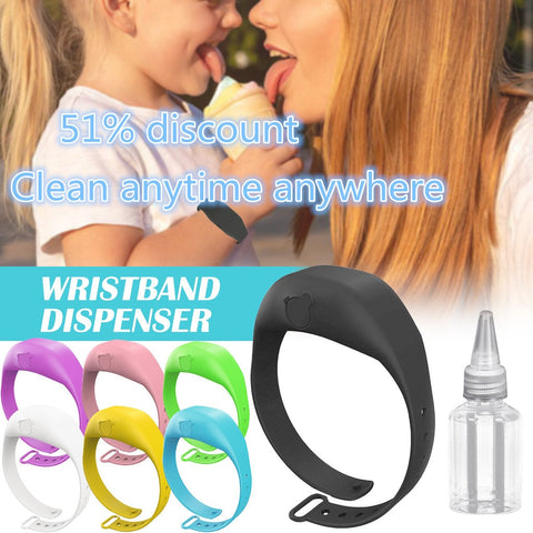 Image of Wristband Hand Dispenser Hand Sanitizer Disinfectant Sub-packing Silicone Bracelet